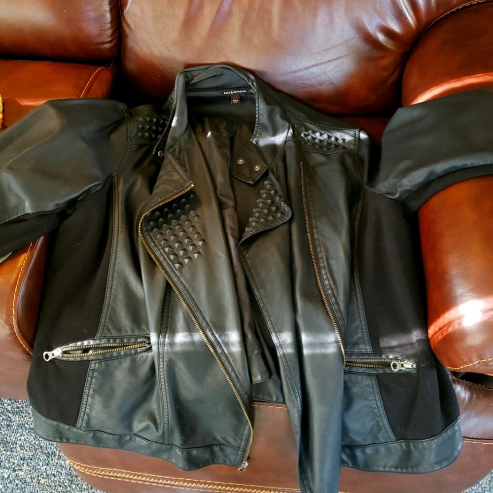Imitation Leather Jacket light weight! Beautiful!